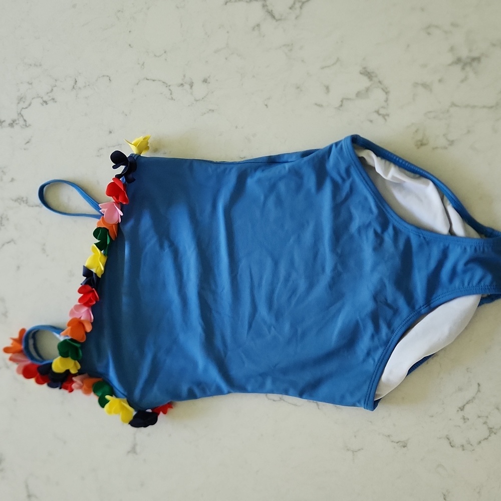 Hanna Andersson swimsuit for girls.